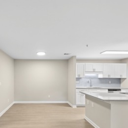 dining area open to kitchen
