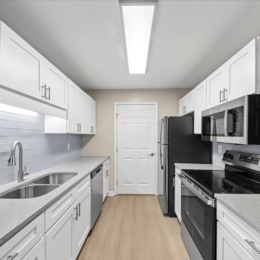 well lit kitchen